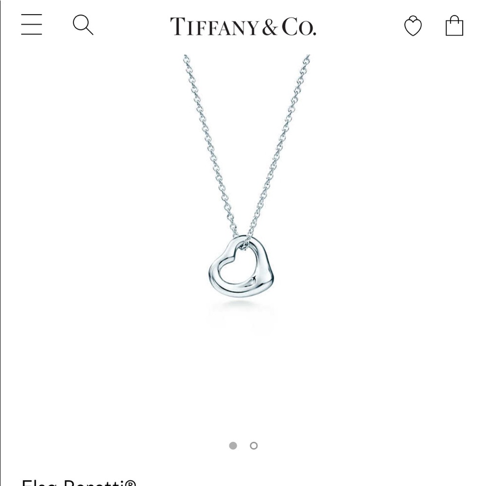 Tiffany & Co Open Heart pendant Necklace